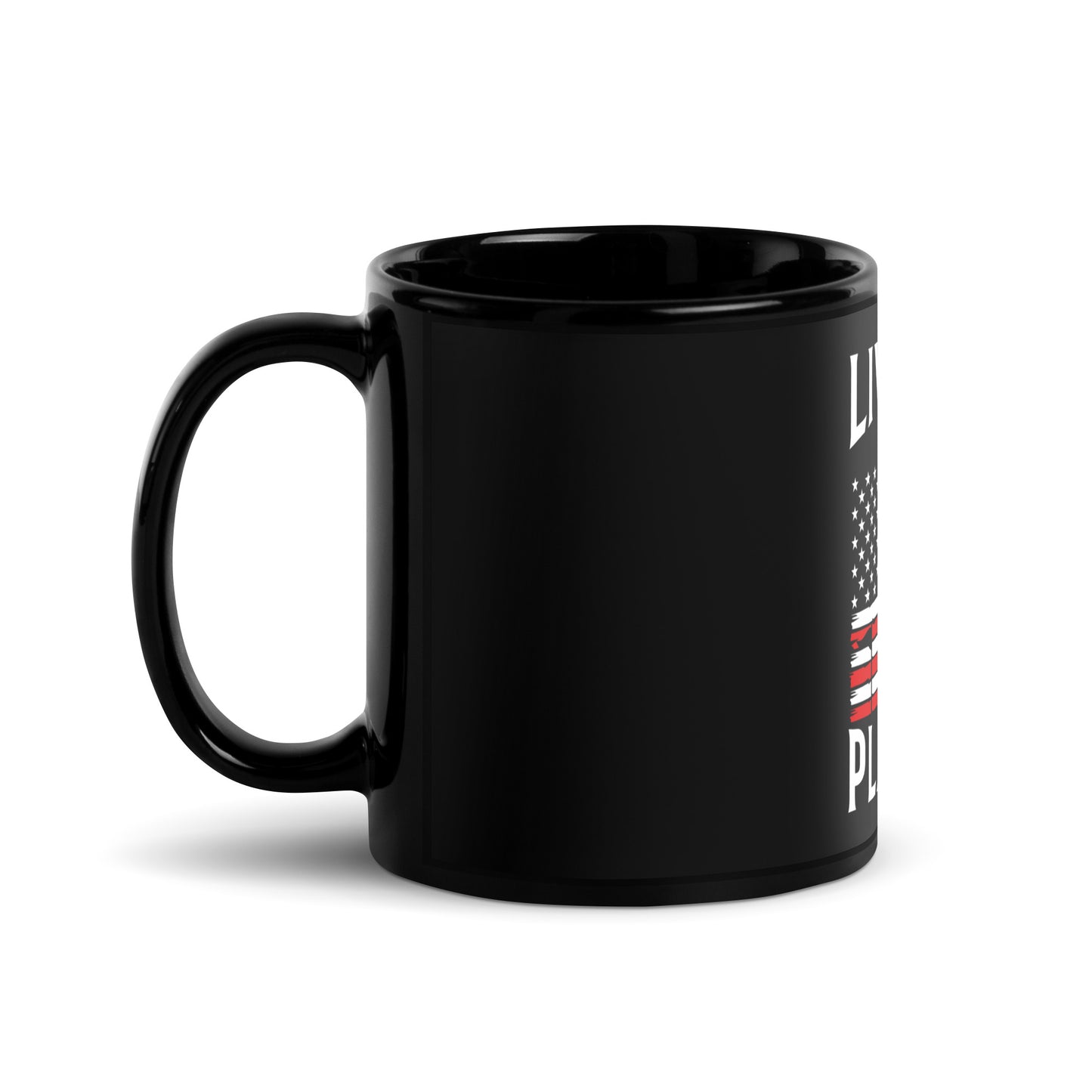 Live Free and Play Hard Black Glossy Mug